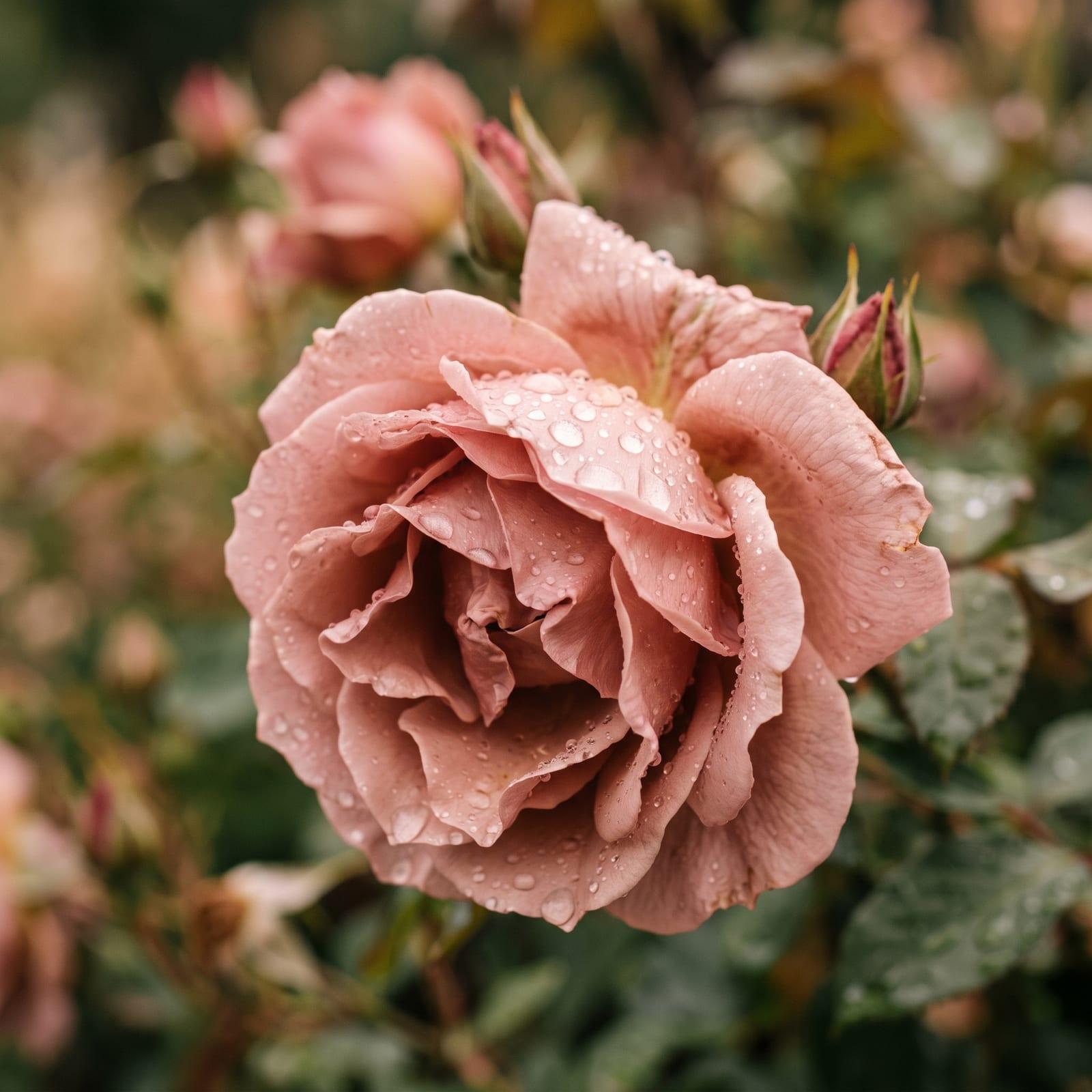 Detailaufnahme roséfarbener Rosen